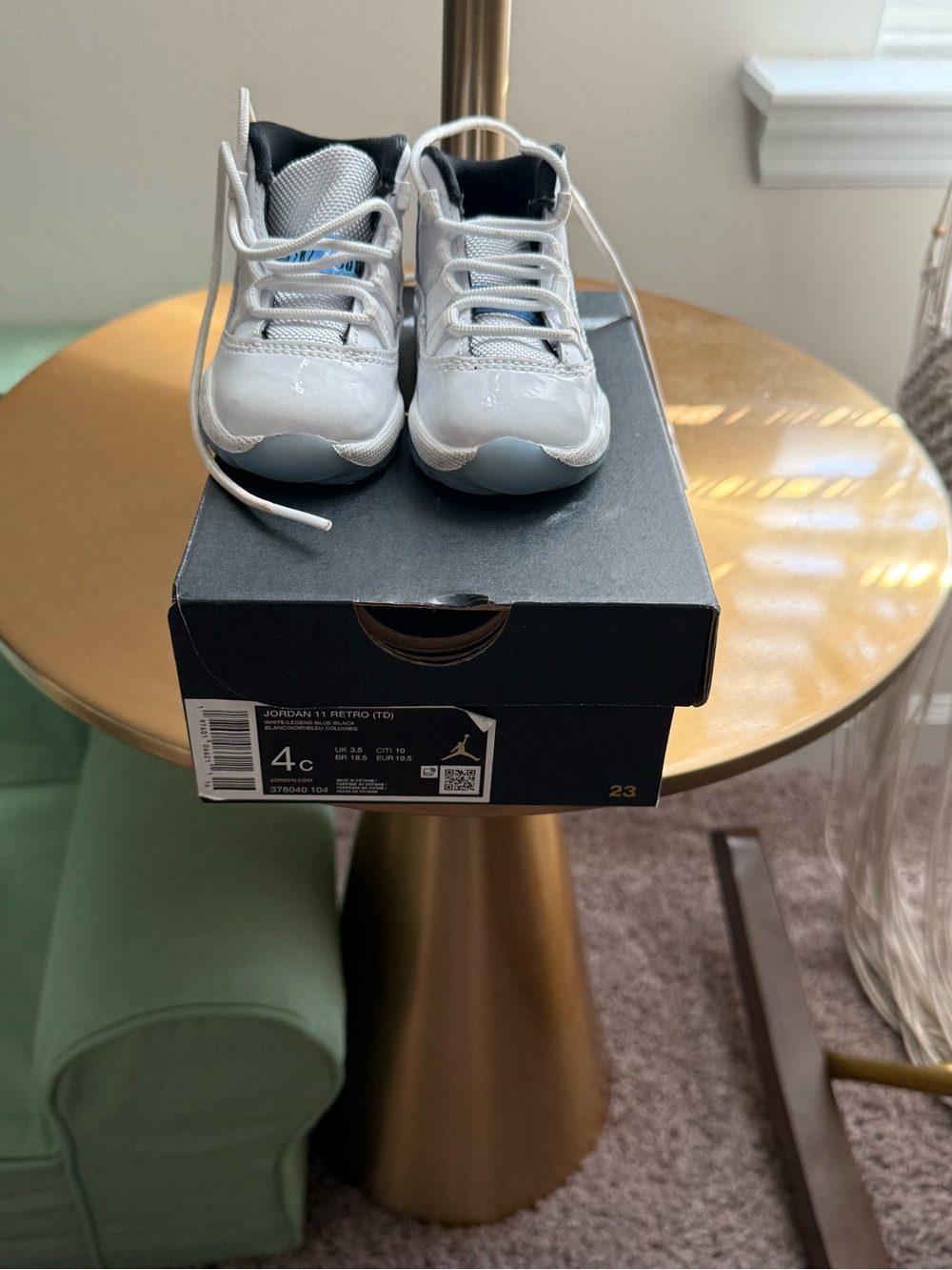 Jordan Little Kids' Shoes - White, Blue, Gray